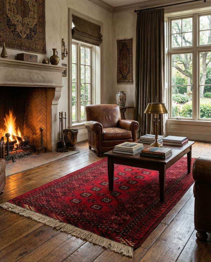 3' 4 x 6' Hand Knotted Afghan Akhche Wool Rug