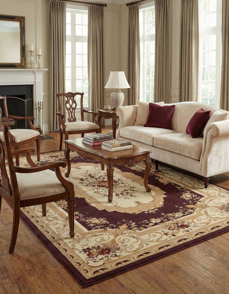 Detail image of 9' x 12' Classic Aubusson Rug