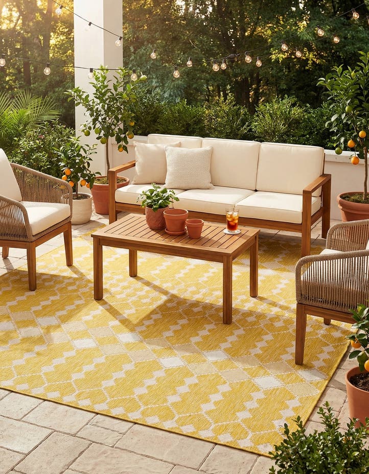 7' 10 x 11' Easy-Clean Lattice Indoor / Outdoo...