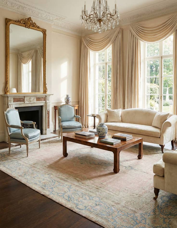 Detail image of 9' 9 x 12' 10 Vintage Royal Wool Rug