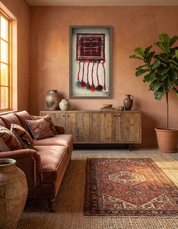 1' 1 x 1' 8 Textile Wall Art Square Rug