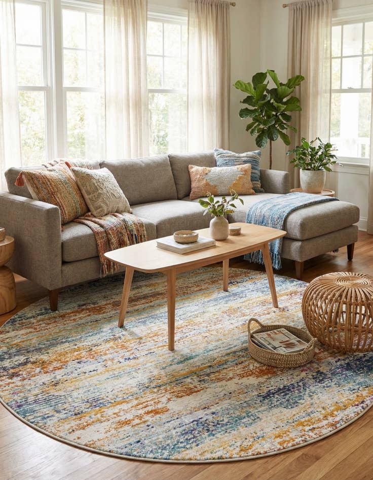 Detail image of  5' 2 x 5' 2 Malibu Round Rug