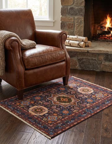 3' 5 x 4' 11 Hand Knotted Mamluk Ziegler Rug