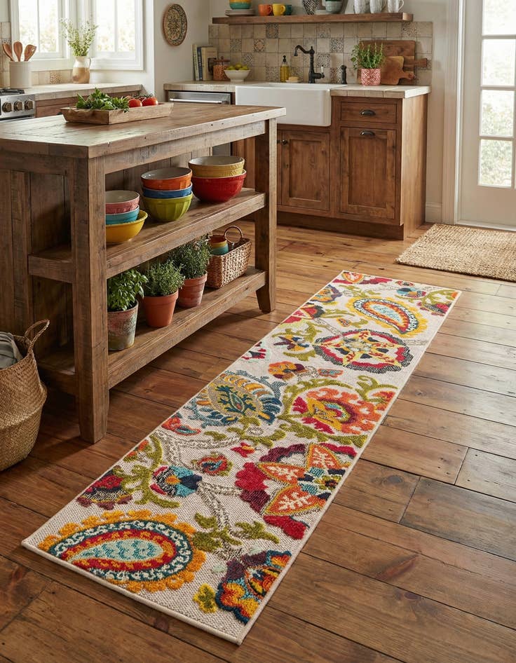 Detail image of 2' x 8' Easy-Clean Casablanca Indoor / Outdoor Runner Rug
