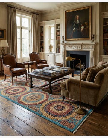7' x 9' 9 Hand Knotted Mamluk Ziegler Oriental Rug