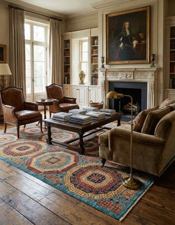 7' x 9' 9 Hand Knotted Mamluk Ziegler Oriental Rug