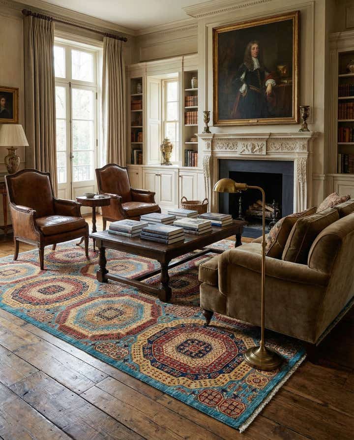 7' x 9' 9 Hand Knotted Mamluk Ziegler Oriental Rug