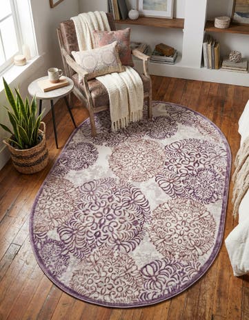 Violet Derbyshire Oval Rug