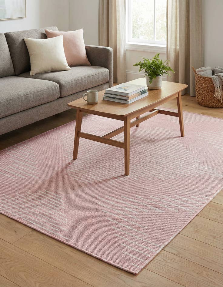 Detail image of 4' x 6' Easy-Clean Modern Indoor / Outdoor Rug