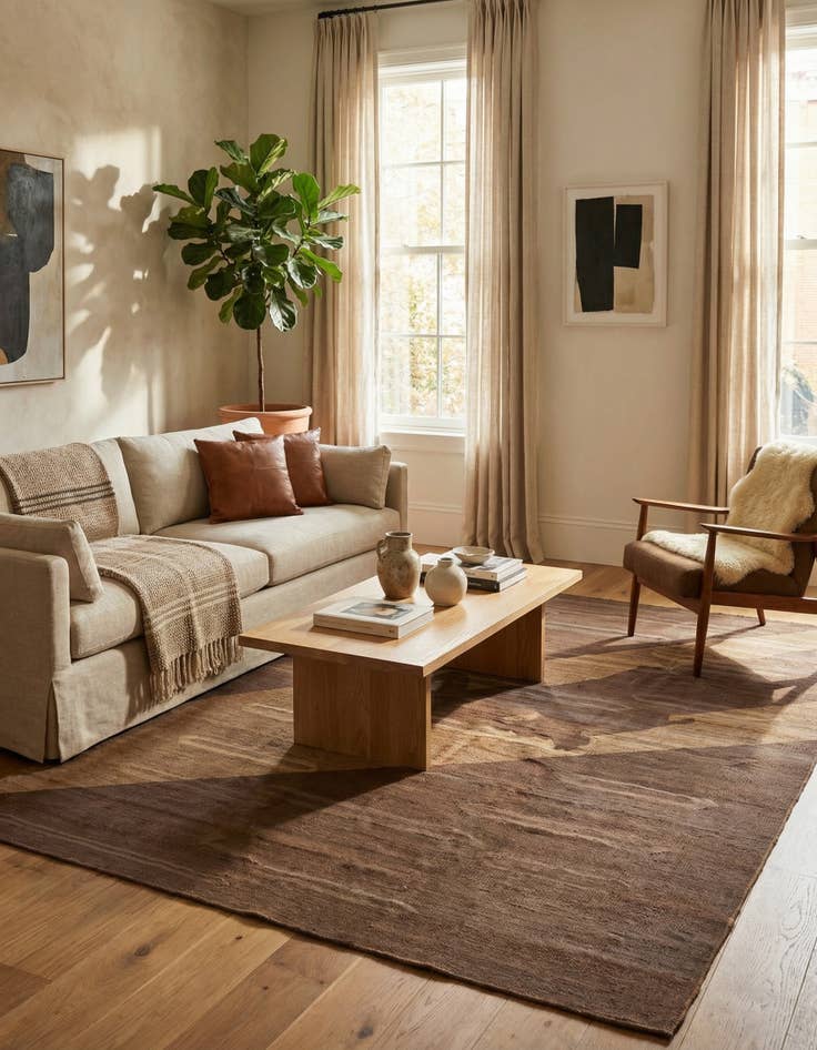 Detail image of 6' 3 x 9' 6  Hand Woven Kilim Modern Wool Rug