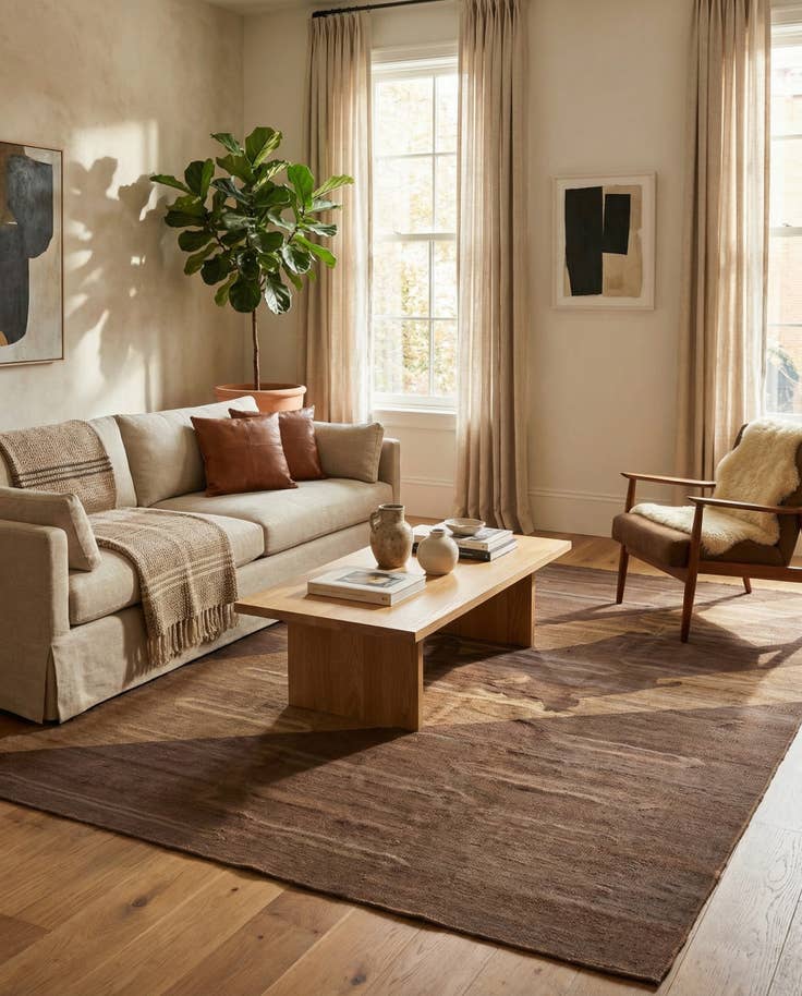 Detail image of 6' 3 x 9' 6 Hand Woven Kilim Modern Wool Rug