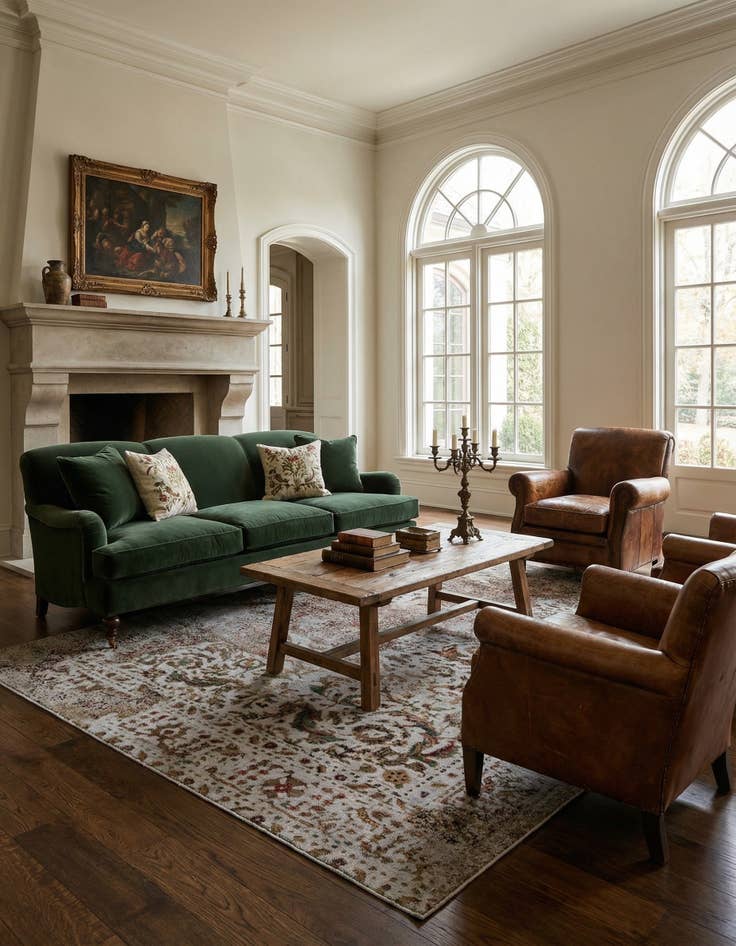 Detail image of 6' 3 x 9' 8 Vintage Royal Wool Rug