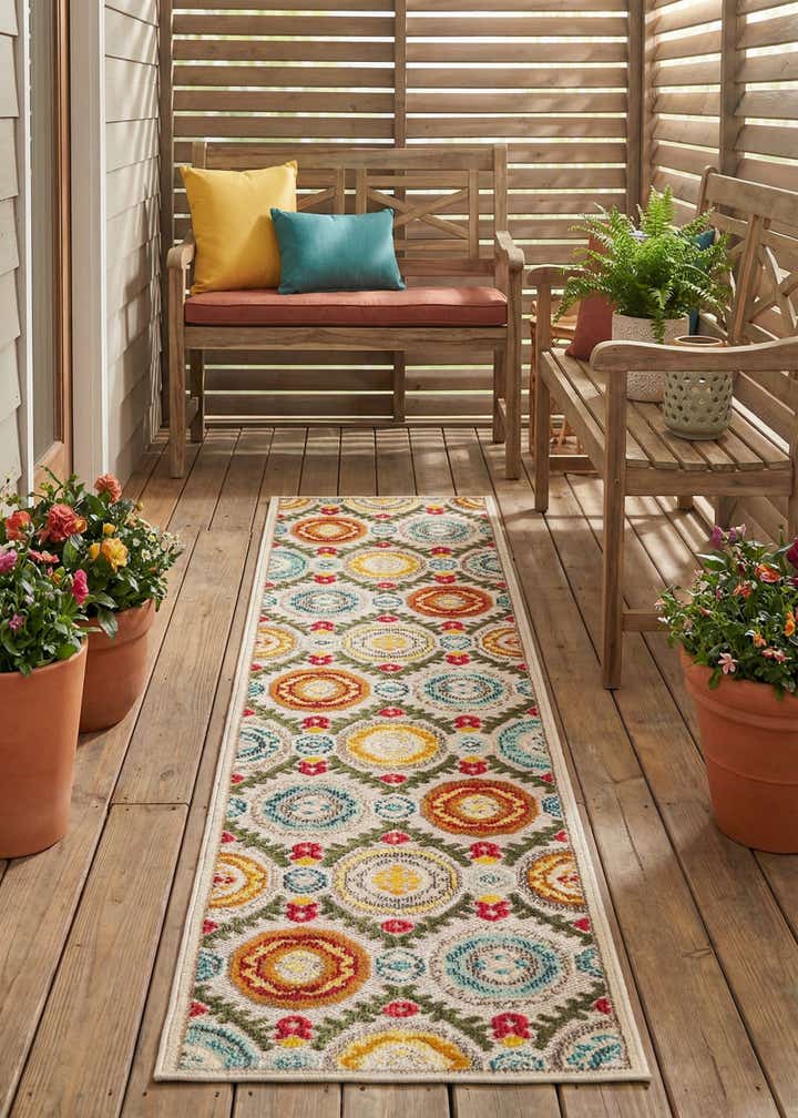 2' x 8' Easy-Clean Casablanca Indoor / Outdoor Runner Rug