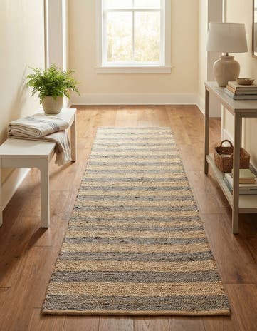 2' 7 x 12' Handmade Braided Jute Runner Rug