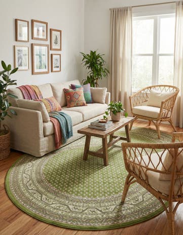 Green SoHo Round Rug