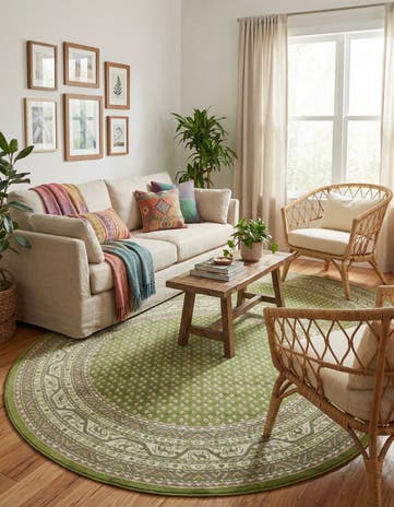 Green SoHo Round Rug