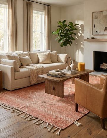 6' 3 x 10' Hand Knotted Moroccan Wool Rug