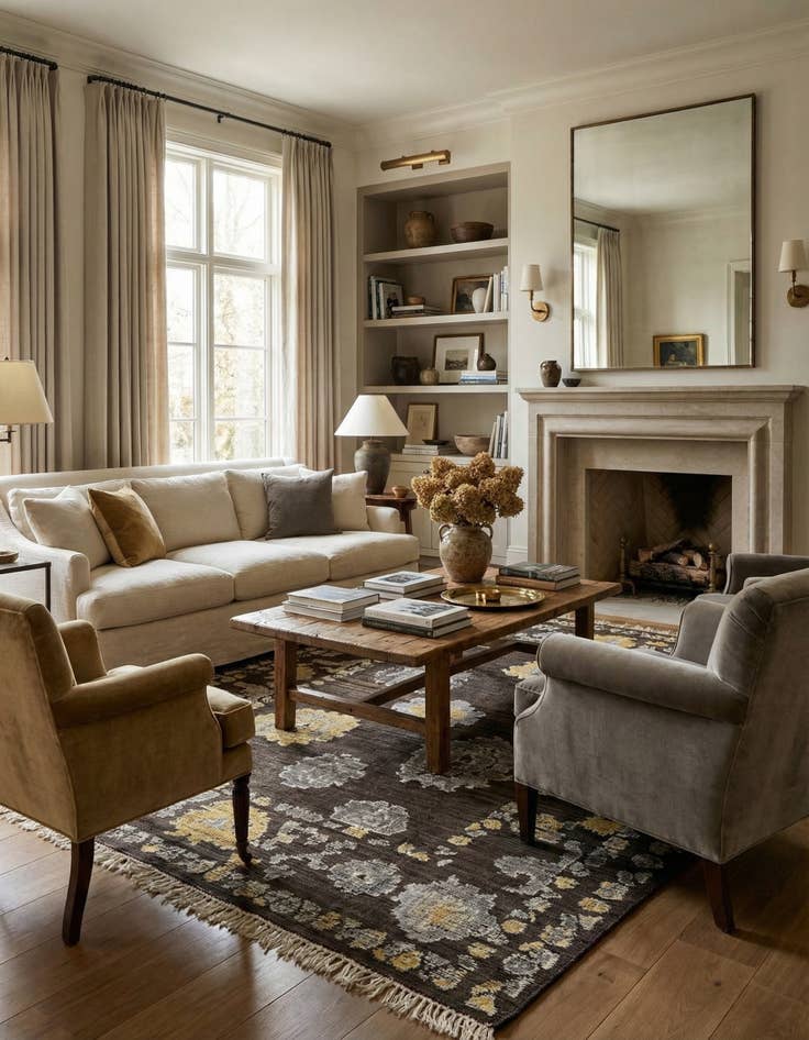 Detail image of 8' 1 x 10' 4  Hand Knotted Oushak Wool Rug