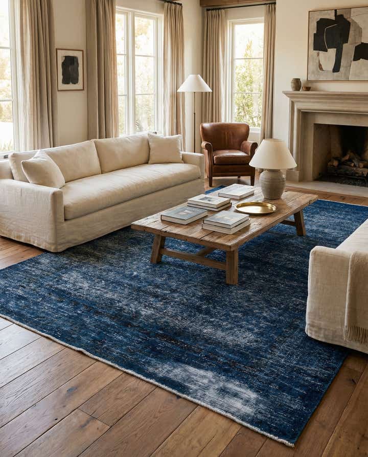 6' 6 x 9' 8 Hand Knotted Ultra Vintage Persian Wool Rug