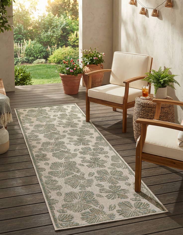 Detail image of 2' 7 x 10'  Washable Baja Indoor / Outdoor Runner Rug