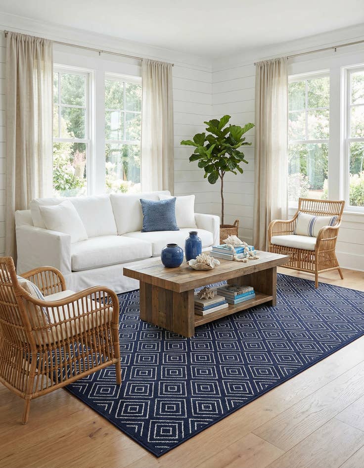 Detail image of  9' x 12'  Washable Sabrina Soto Indoor / Outdoor Rug