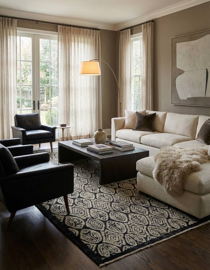 Detail image of  8' 10 x 10' 6  Hand Knotted Darya Wool Rug