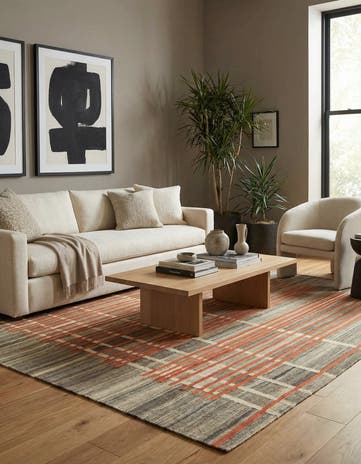 5' 9 x 8' Hand Woven Kilim Modern Wool Rug