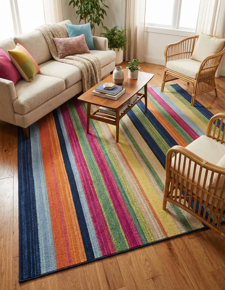 Detail image of 7' 10 x 7' 10  Washable Aruba Indoor / Outdoor Square Rug