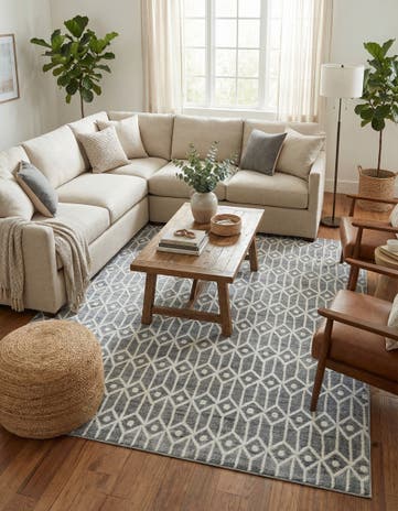 9' x 12' 2 Lattice Trellis Rug
