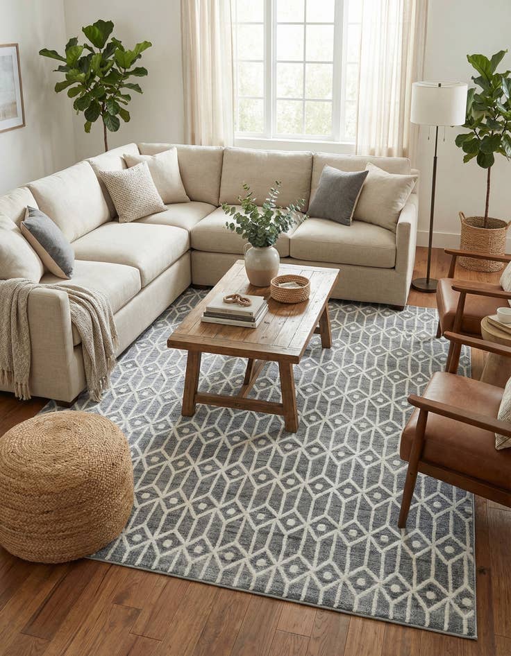 Detail image of  9' x 12' 2 Lattice Trellis Rug