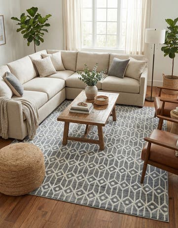 9' x 12' 2 Lattice Trellis Rug