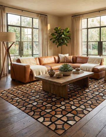 5' x 7' 10 Cowhide Rug
