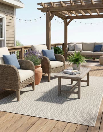 6' x 9' Easy-Clean Jill Zarin Costa Rica Indoor / Outdoor Rug