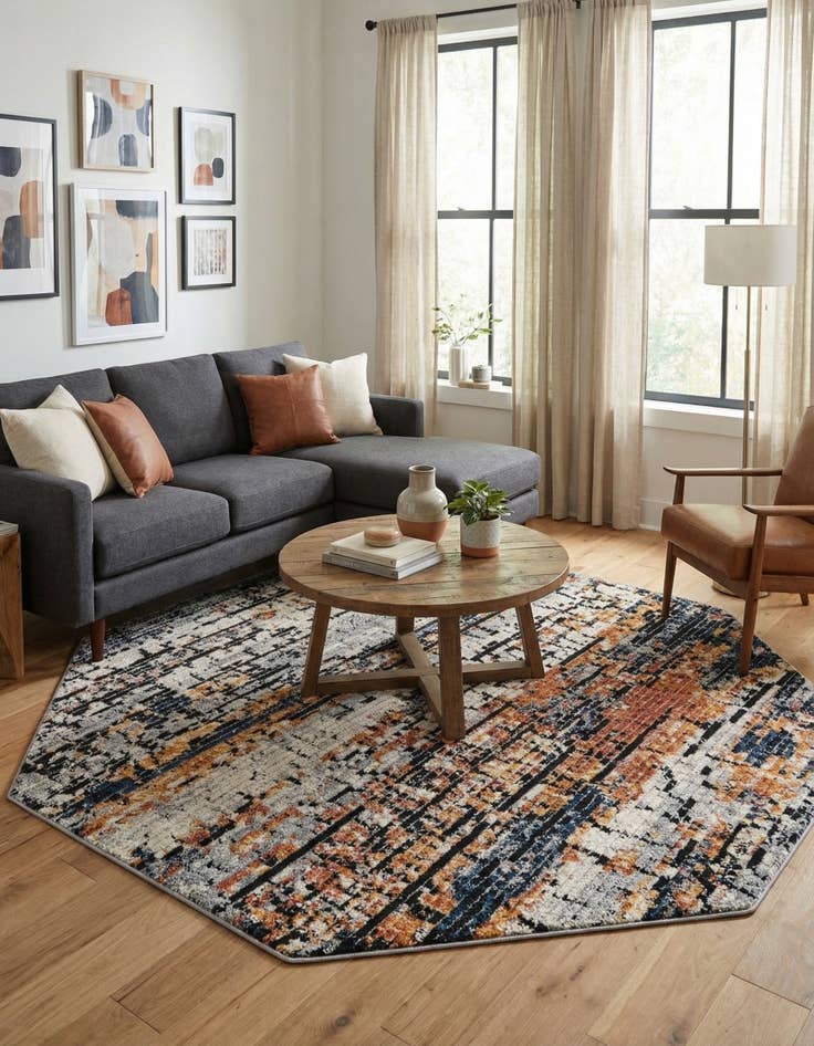 Detail image of 7' x 7' Tucson Octagon Rug