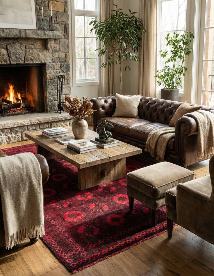 Detail image of 6' 3 x 9'  Hand Knotted Ultra Vintage Wool Rug