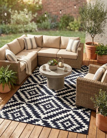 5' x 8' Easy-Clean Sabrina Soto Indoor / Outdoor Rug