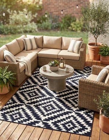 5' x 8' Easy-Clean Sabrina Soto Indoor / Outdoor Rug