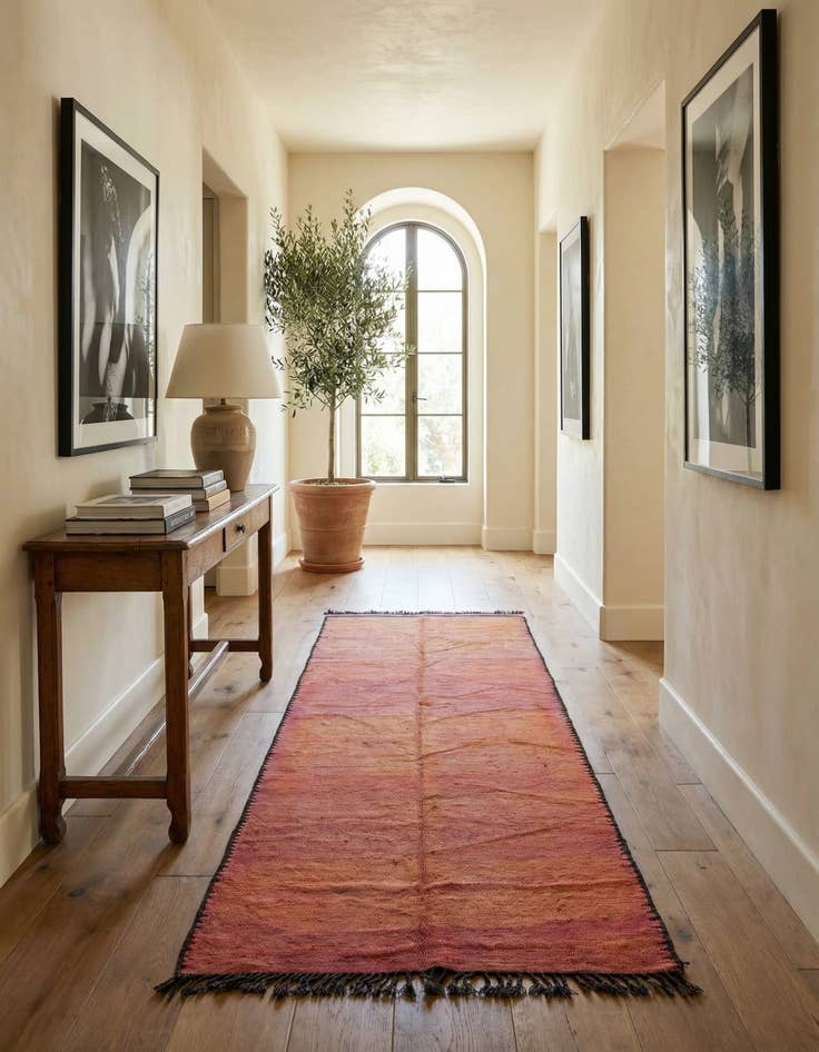 Detail image of  6' 2 x 13' 2  Hand Knotted Moroccan Wool Runner Rug