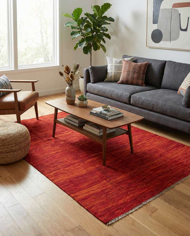 4' 2 x 6' Hand Woven Kilim Modern Wool Rug