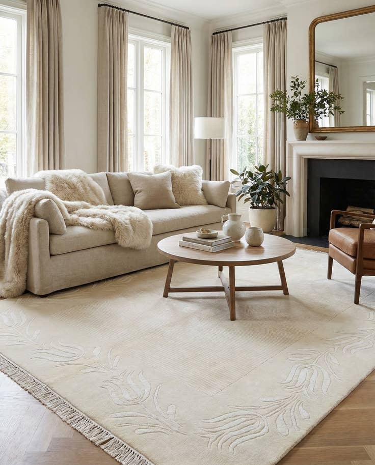 Detail image of 4' 11 x 6' 8 Hand Knotted Darya Wool Rug