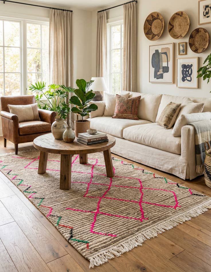 Detail image of 5' x 8' 5  Hand Knotted Moroccan Wool Rug