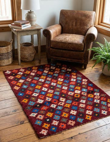3' x 4' Hand Knotted Balouch Wool Rug