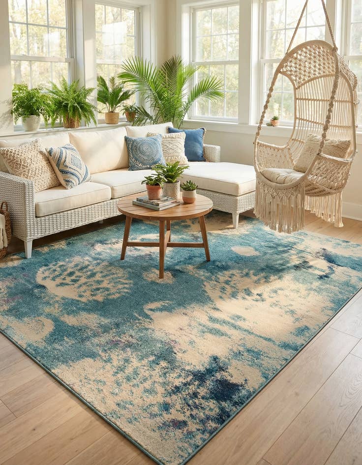 Detail image of 10' x 13'  Washable Capri Rug