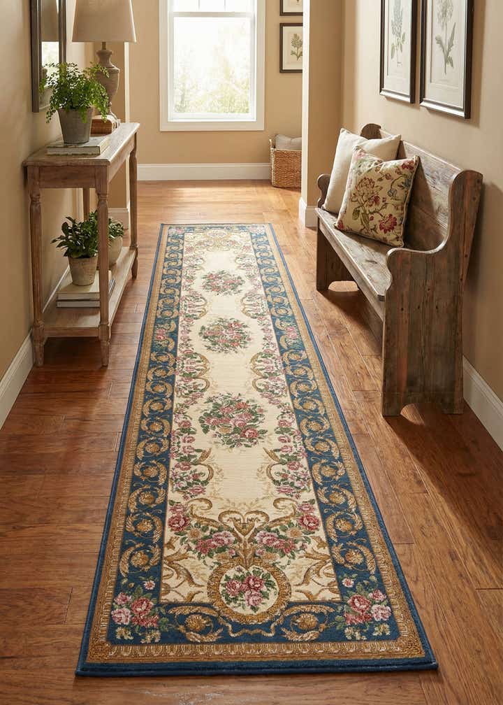 2' 7 x 12' Easy-Clean Traditional Indoor / Outdoor Runner Rug
