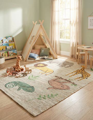 9' x 12' Hand Woven Chenille Jute Rug
