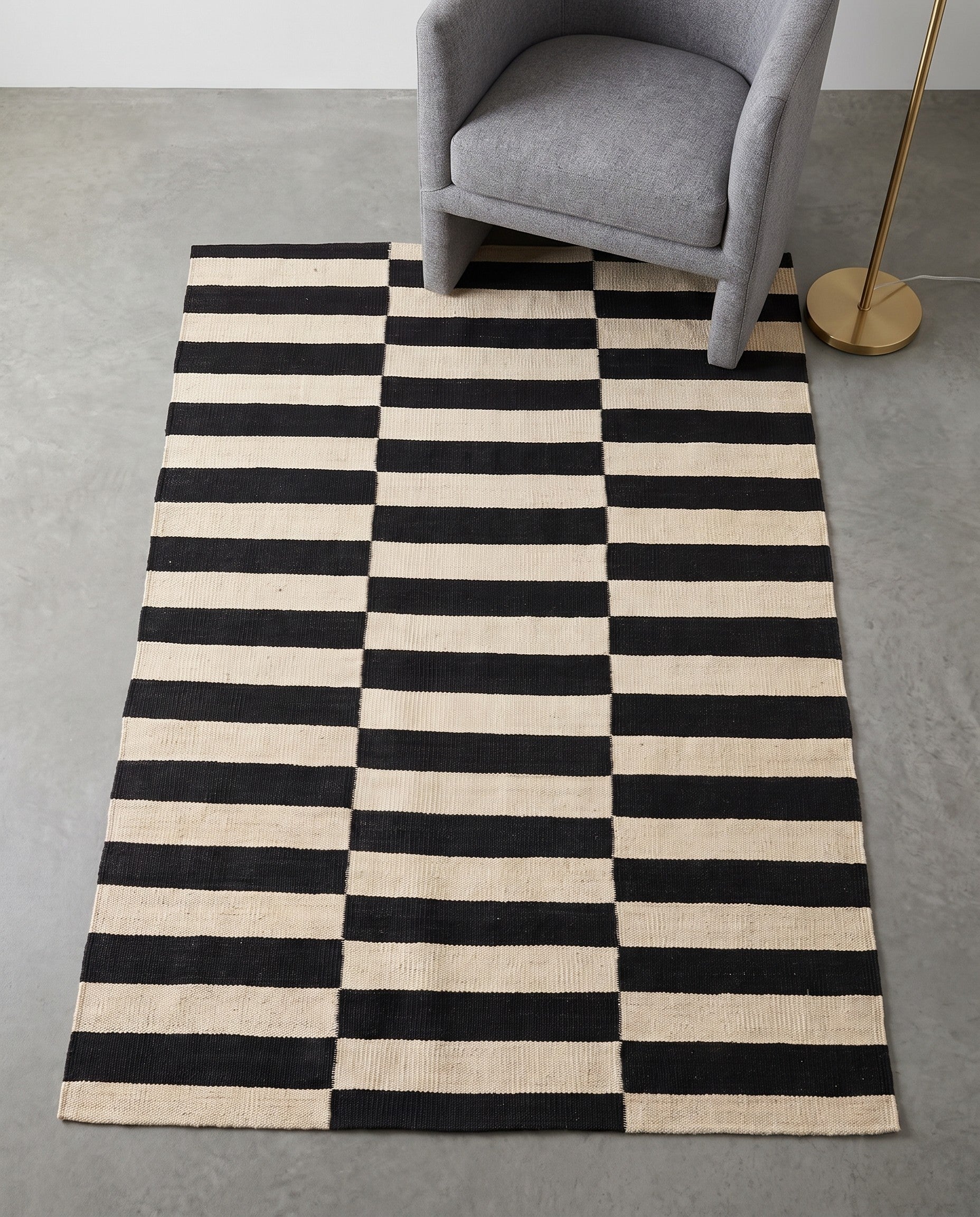 3' 3 x 4' 9 Hand Woven Kilim Modern Wool Rug