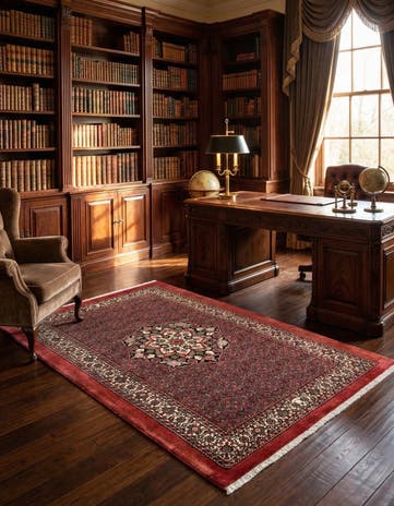 3' 8 x 5' 10 Bidjar With Silk Rug