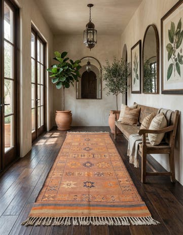 6' 3 x 15' 5 Hand Knotted Moroccan Wool Runner Rug
