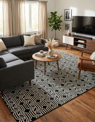 Black Vince Camuto Rug