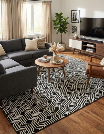 Black Vince Camuto Rug